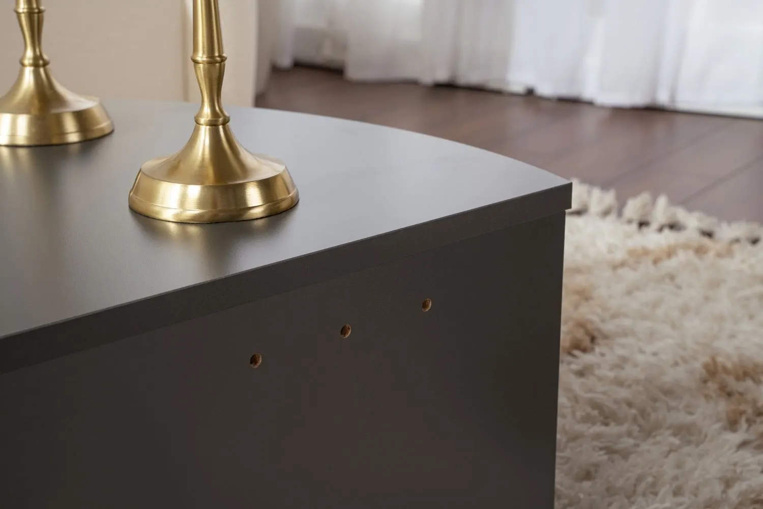 Stolik kawowy 2-elementowy ORION 90x90 cm antracytowy - ASI_241NRD1204