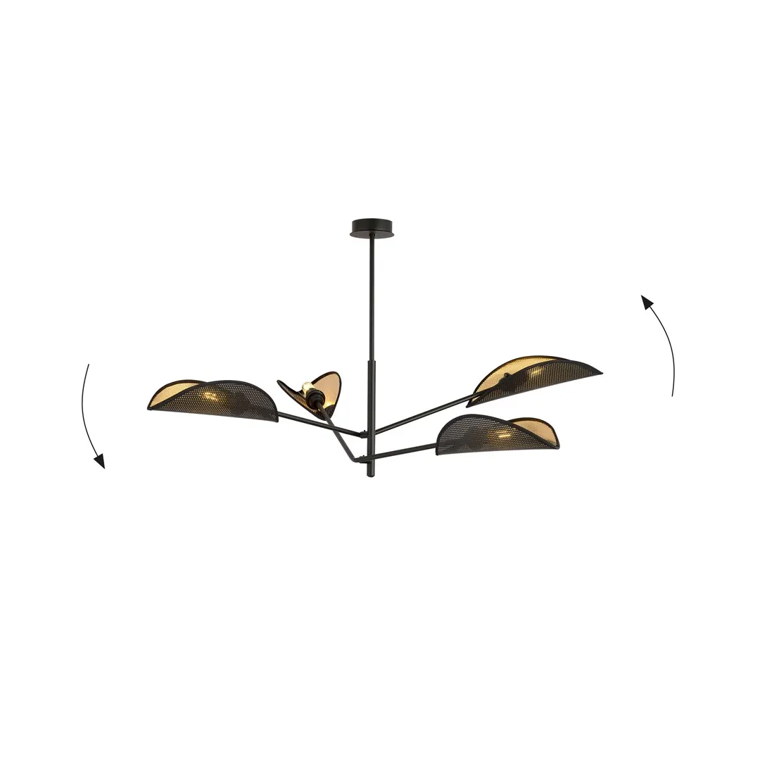 Lampa sufitowa VENE 4 czarny złoty — zdjęcie 3
