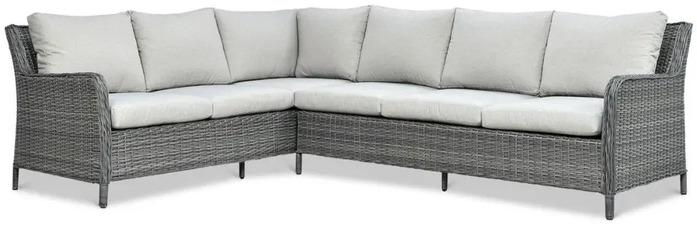 Narożnik ogrodowy modułowy MARYLAND DINING ze stołem technorattan ciemnoszary - FG002665