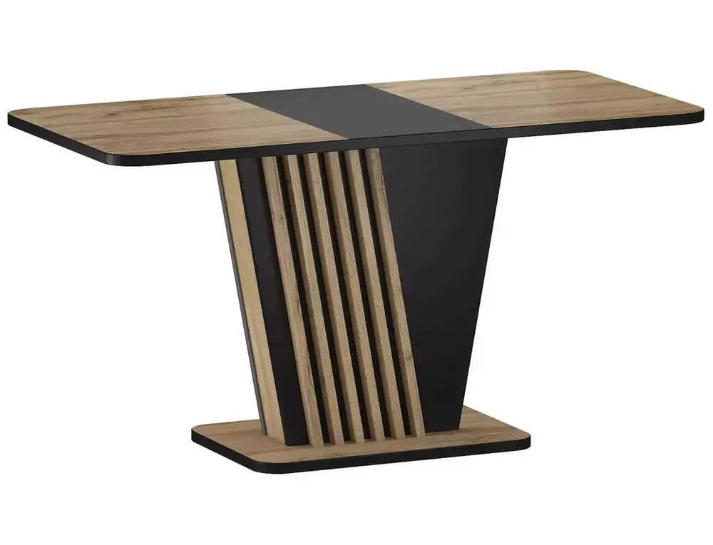 Stół rozkładany NEVIO z lamelami dąb artisan/czarny 125(170)X75 Stół rozkładany NEVIO z lamelami dąb artisan/czarny 125(170)X75