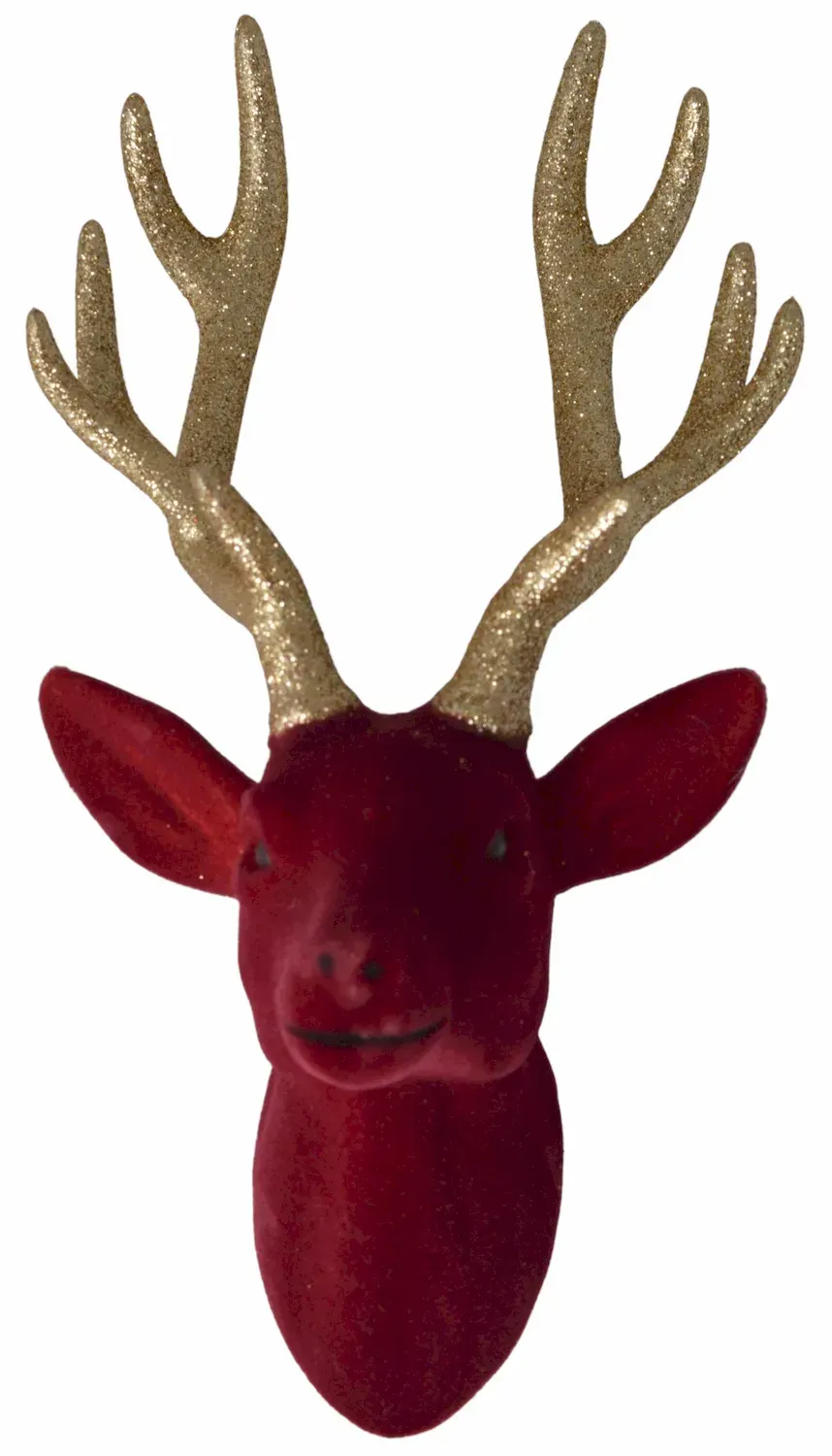Welurowa GŁOWA RENIFERA duża burgundowa Welurowa GŁOWA RENIFERA duża burgundowa