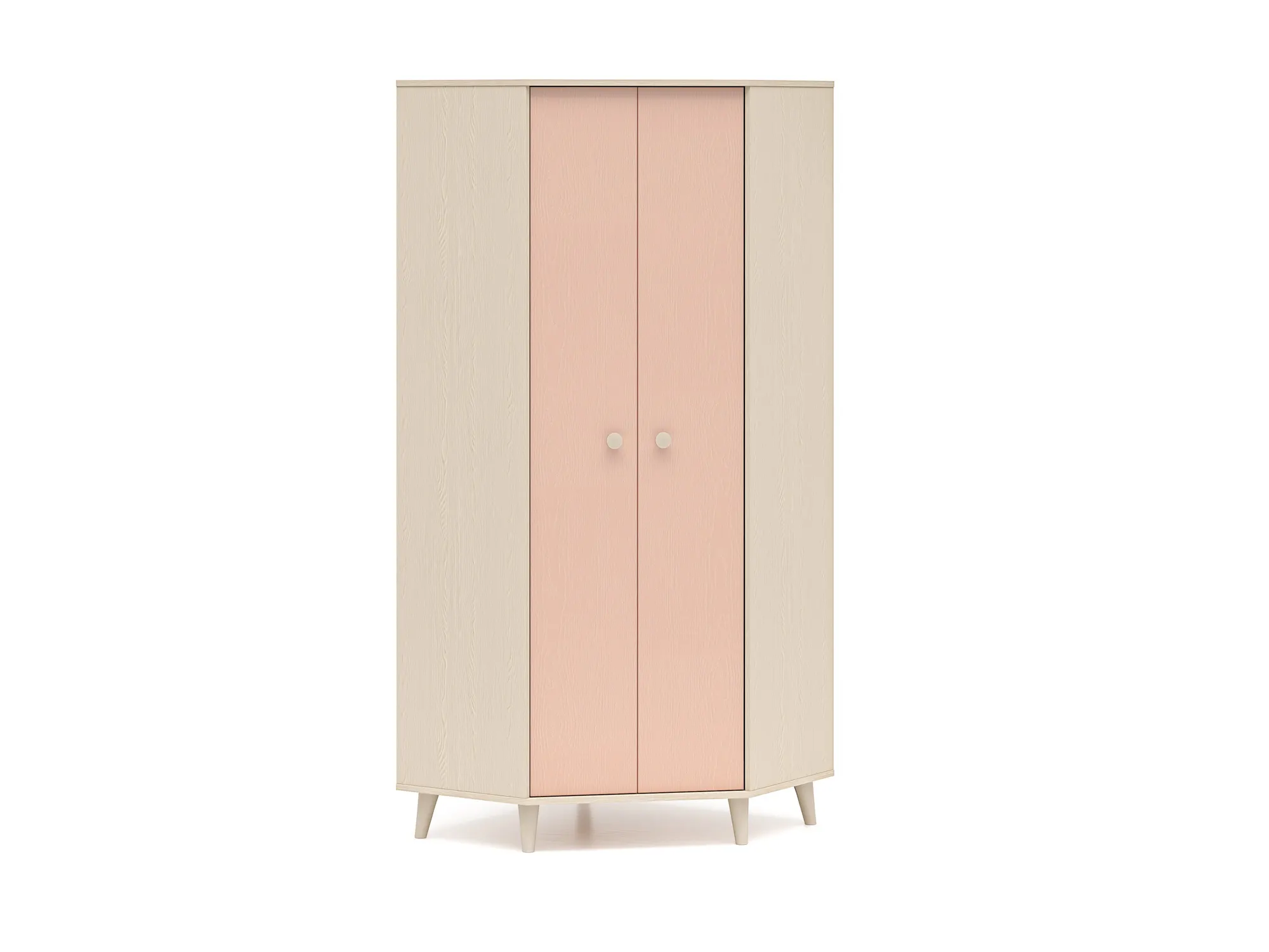 Szafa narożna 2-drzwiowa MEVEL 01 piasek pustyni, różowy Szafa narożna 2-drzwiowa MEVEL 01 piasek pustyni, różowy