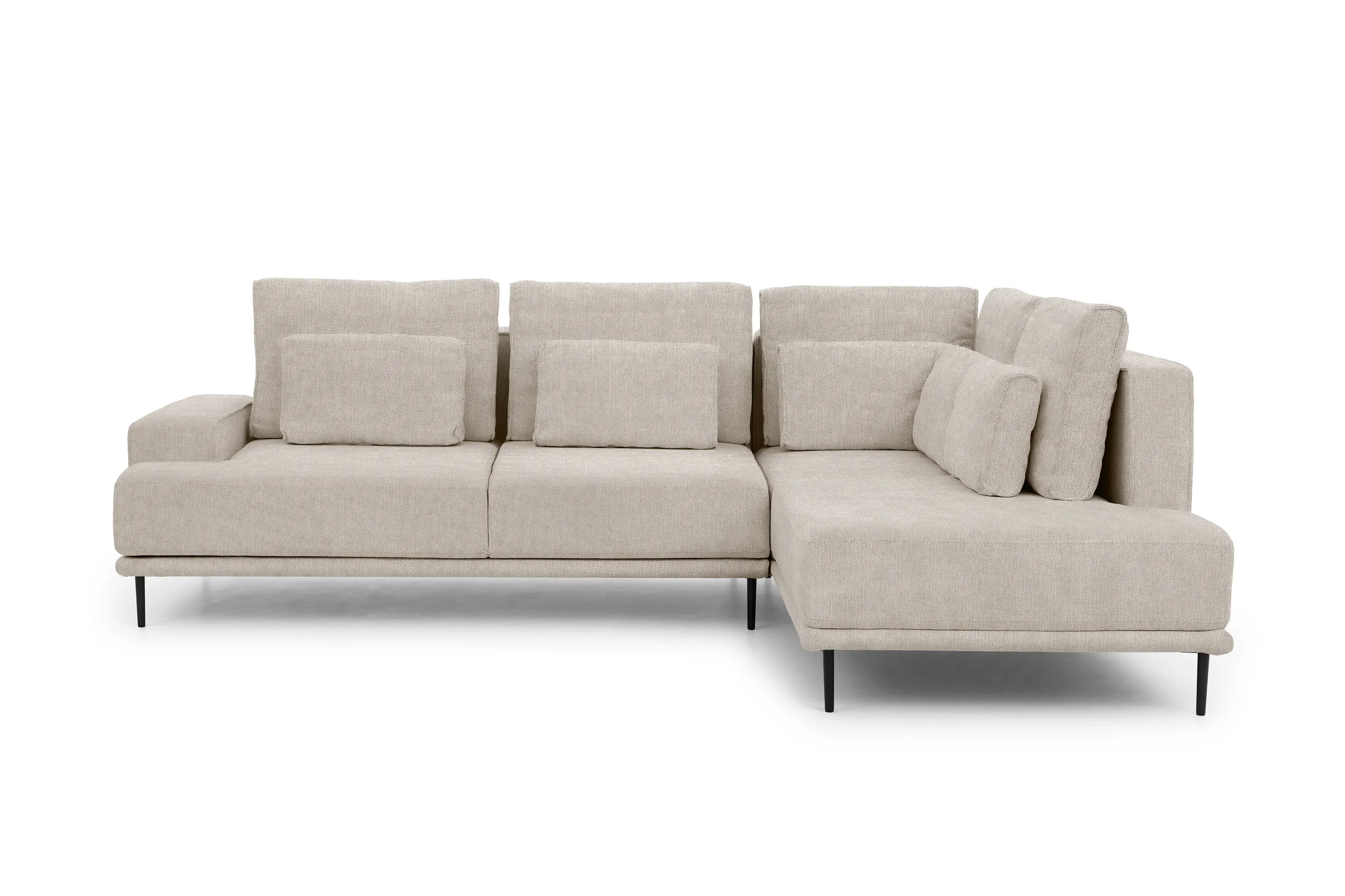 Narożnik rozkładany prawostronny NICOLE (Hevia 207.09) 280x200 cm z pojemnikiem beżowy - B_162367