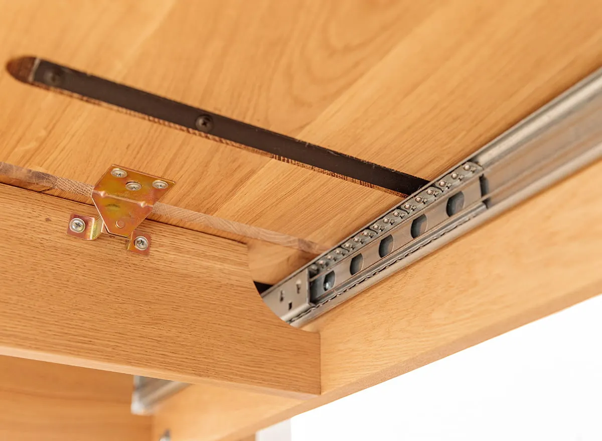 Rozsuwany stół dębowy GROSSI rozkładany 90x140-230 - dąb olejowany - GROSSI140X90