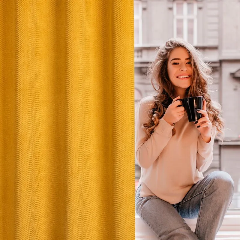ZASŁONA GOTOWA ELIZA 140X250 CM MUSZTARDOWY - EU_386899
