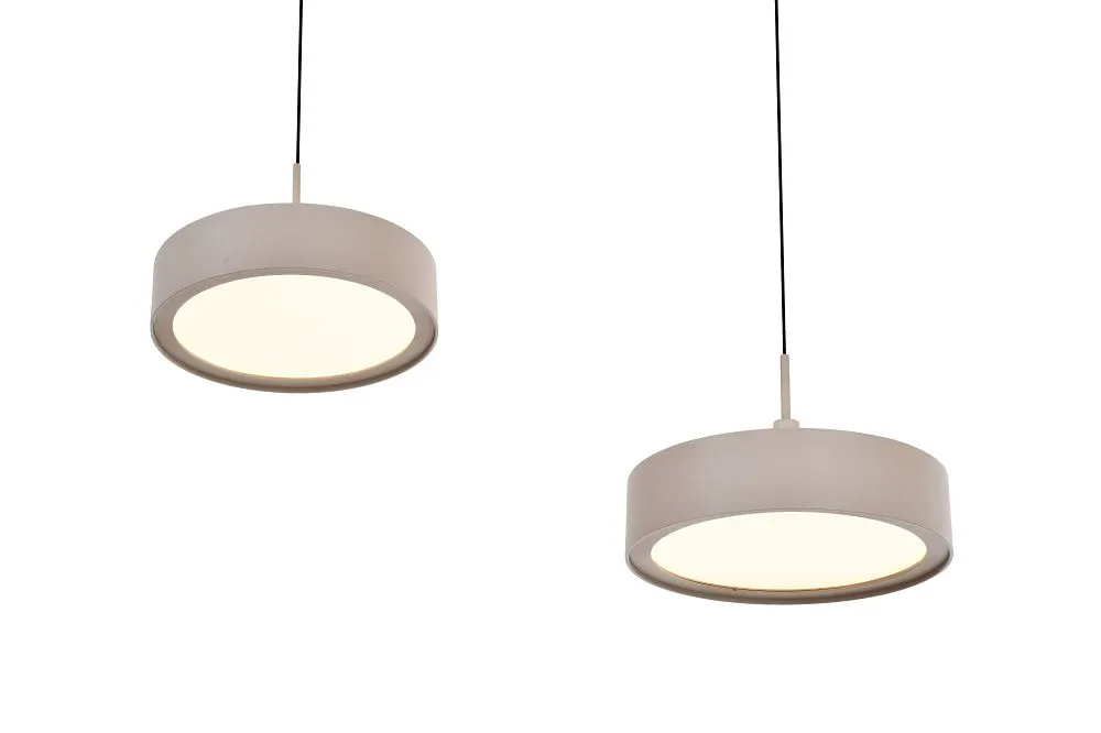 lampa wisująca, pendant light, oświetlenie sufitowe, podwójna lampa, okrągły abażur