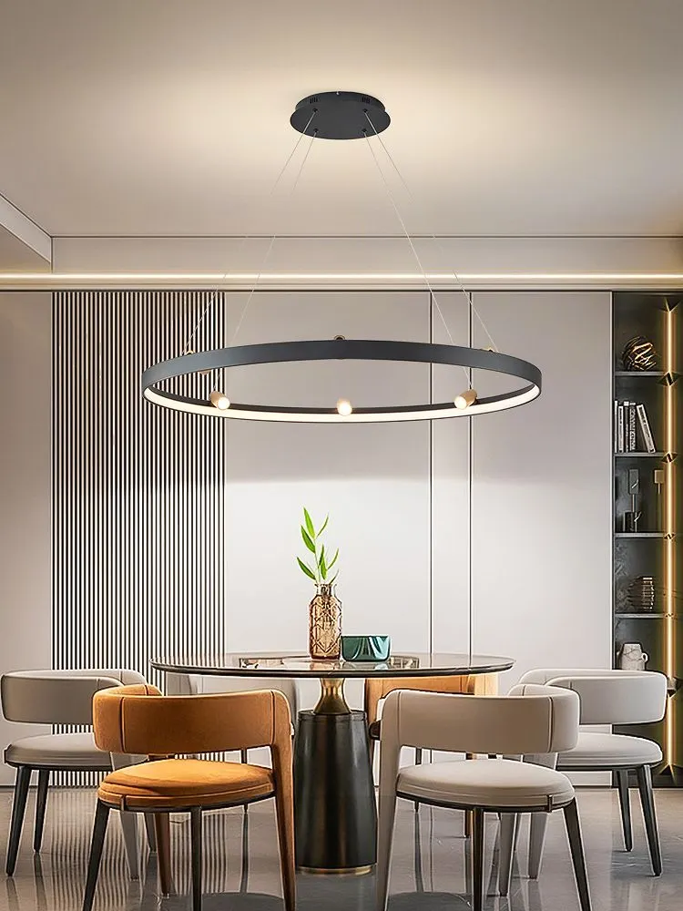 PIGNANO - Duża lampa wisząca okrągła ze ściemniaczem typu "klik" - 6206-0710