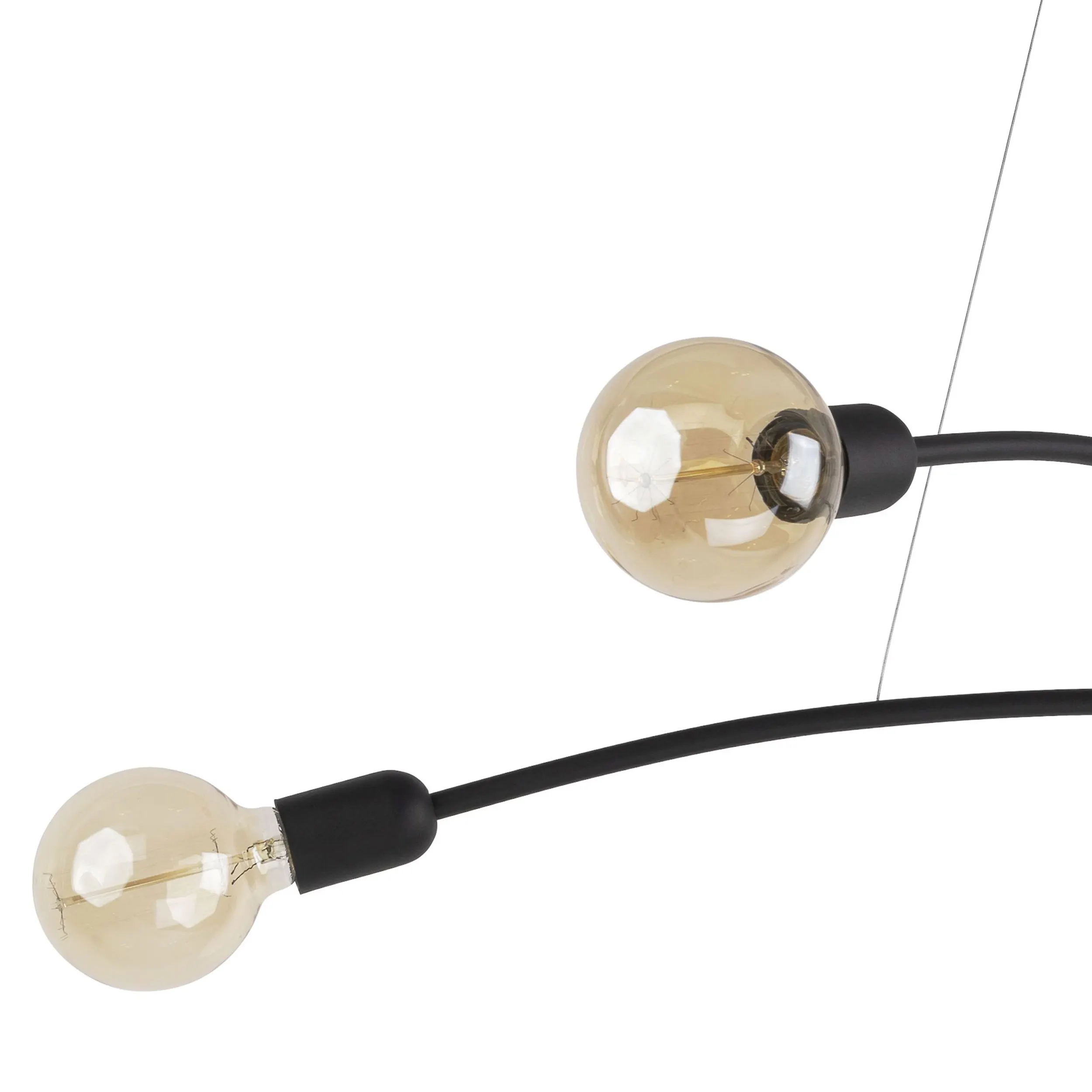 Lampa wisząca HELIX czarna metalowa 125x90cm - TK_2724