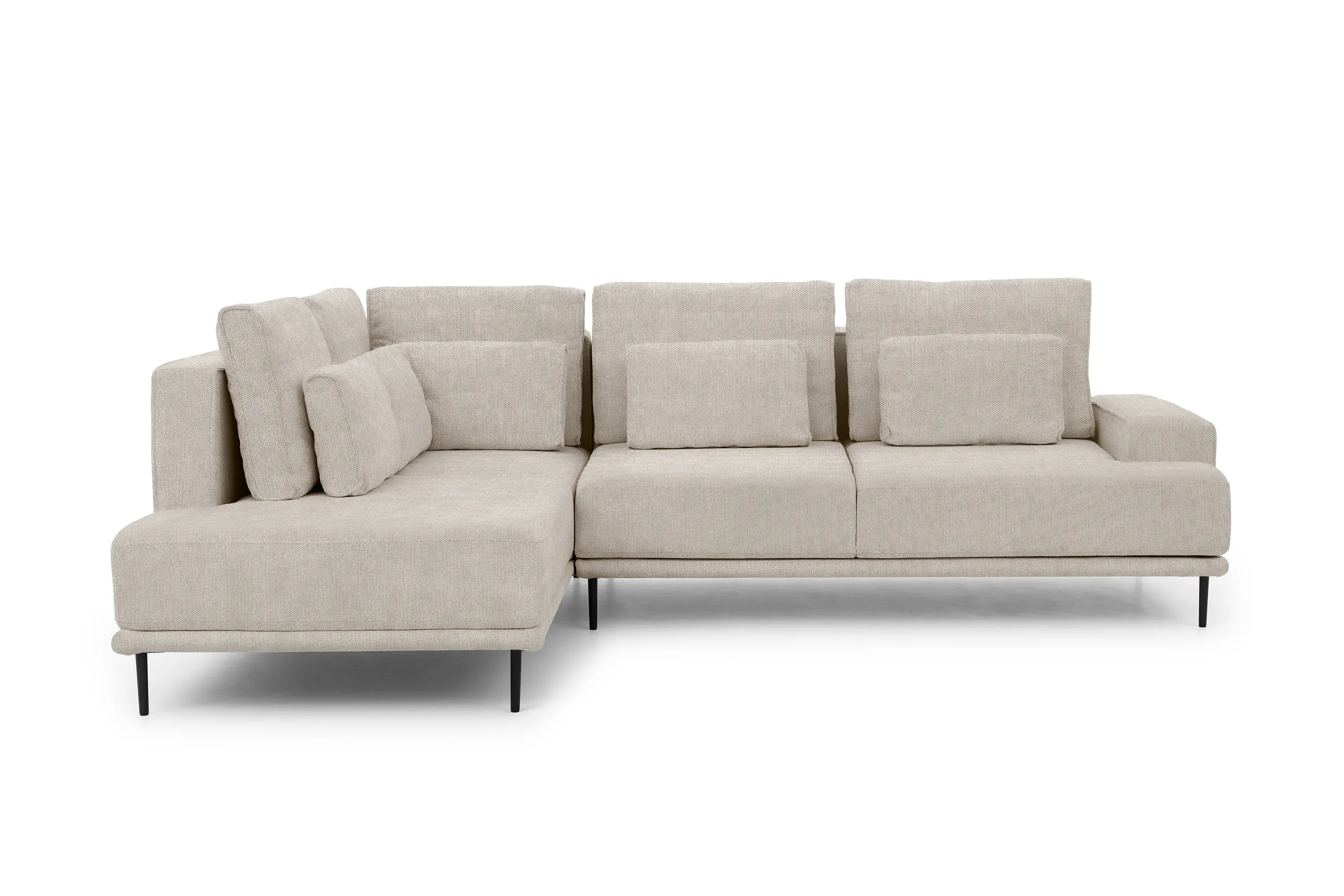 Narożnik rozkładany lewostronny NICOLE (Hevia 207.09) 280x200 cm z pojemnikiem beżowy - B_162369