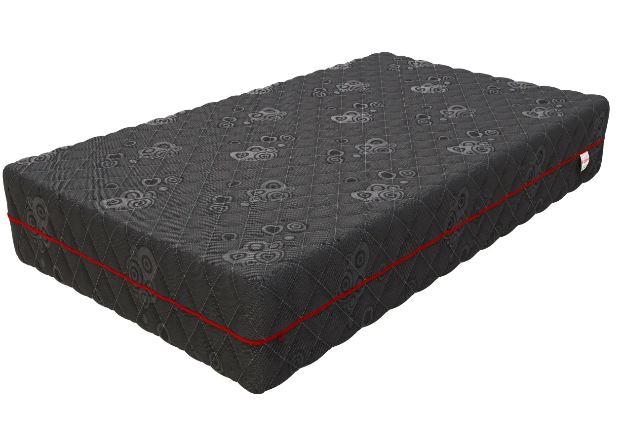 Pokrowiec na materac JACQUARD 80x200 cm wysokość pokrowca 20 cm czarny — zdjęcie 2