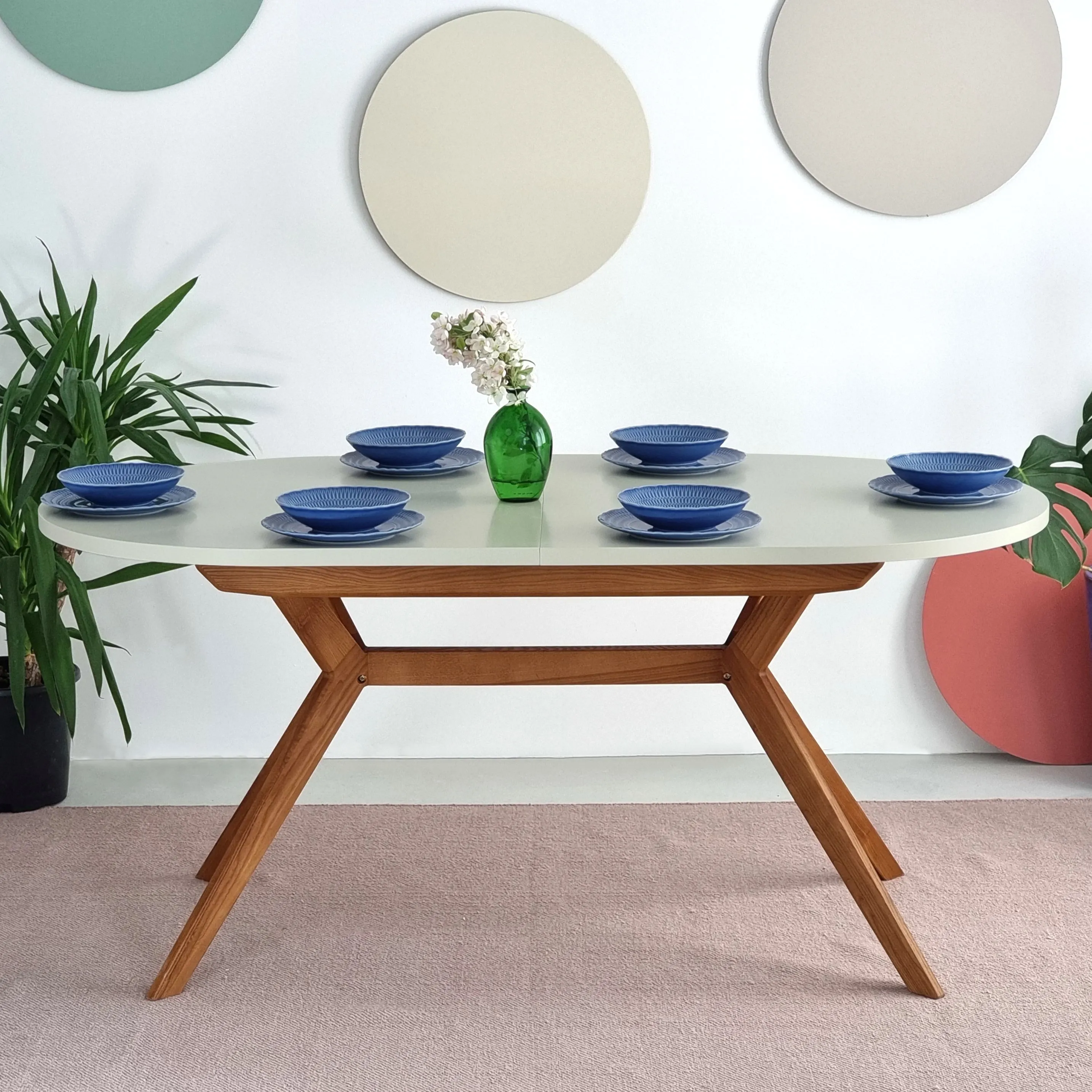 Owalny stół rozkładany BIJU 90x170-220cm czarny dąb - RGBTBOVAL_BLK_OAK