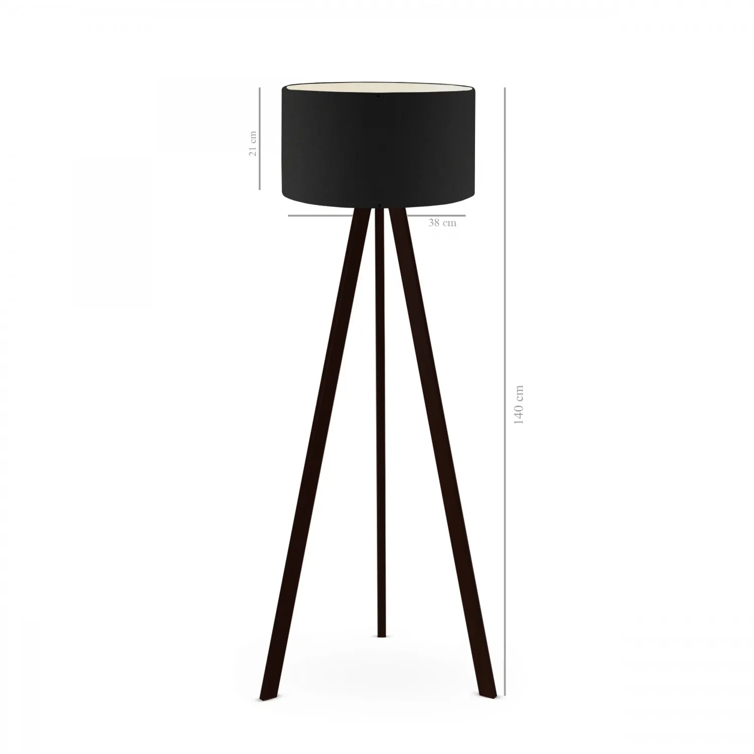 Lampa podłogowa AYD 140 cm czarna — zdjęcie 2