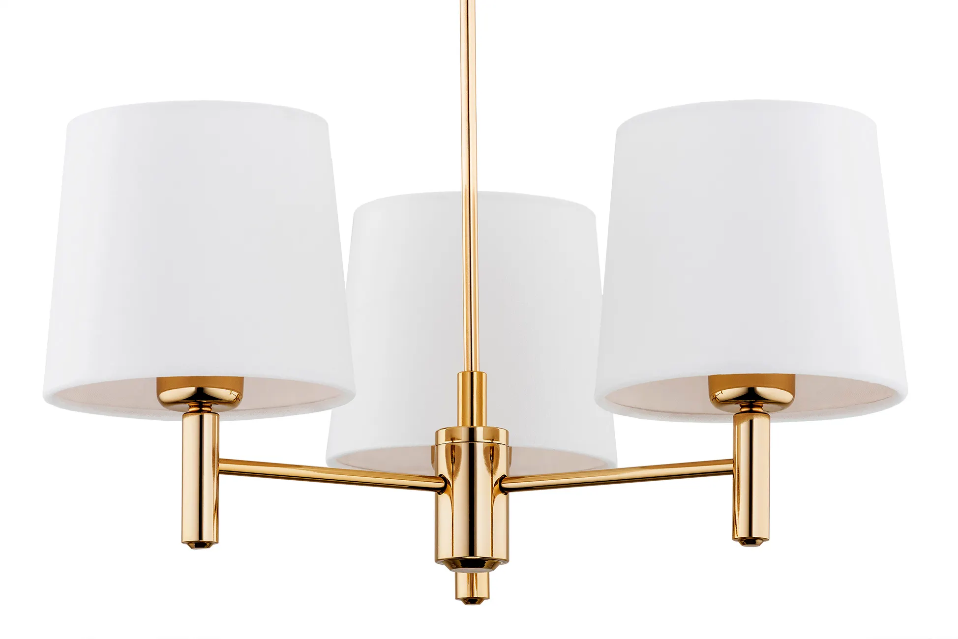 Żyrandol PONTE PLUS metalowy mosiądz śmietankowy 63x47cm - 6110