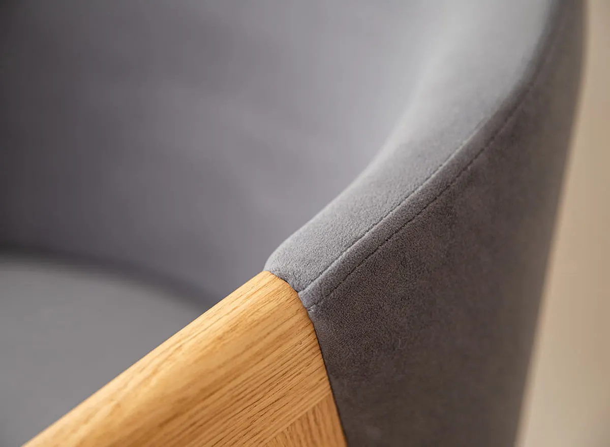 Krzesło tapicerowane AVELINA grafitowe z drewnianymi nogami 9852 FORIO - grafitowe - FOR9852AV