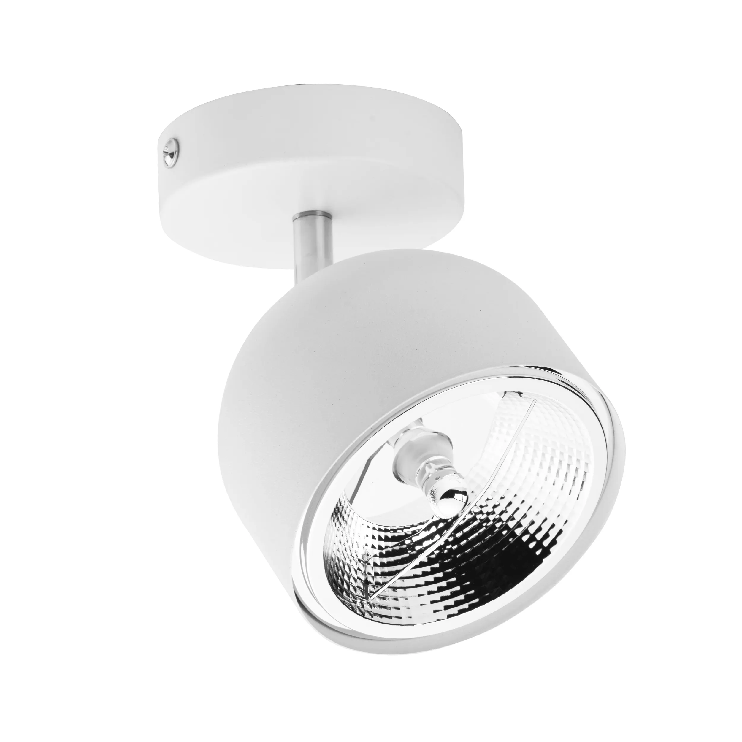 Lampa sufitowa ALTEA biała z chromowanym elementem regulowana 17x15x11cm