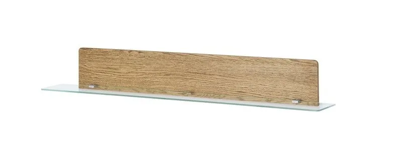 Półka drewniana MONTENEGRO 35 z oświetleniem dąb rustical 160x23x23cm - TH-100-0933