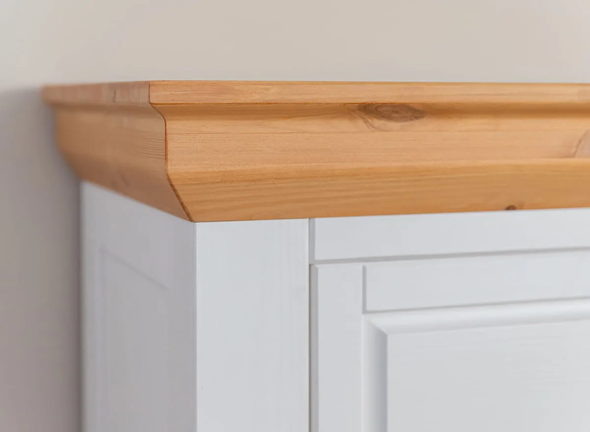 Komoda na buty MARONE ELITE 2-drzwiowa z szufladą - biał, złocisty - PLMEL25