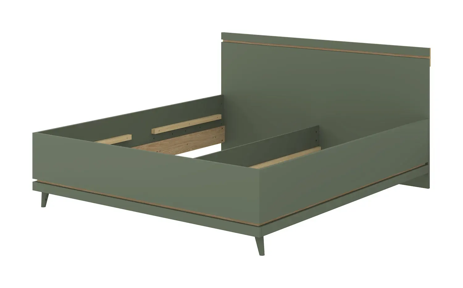 Łóżko z zagłówkiem SCANDI 32 180cm zielony - 24GDOH32