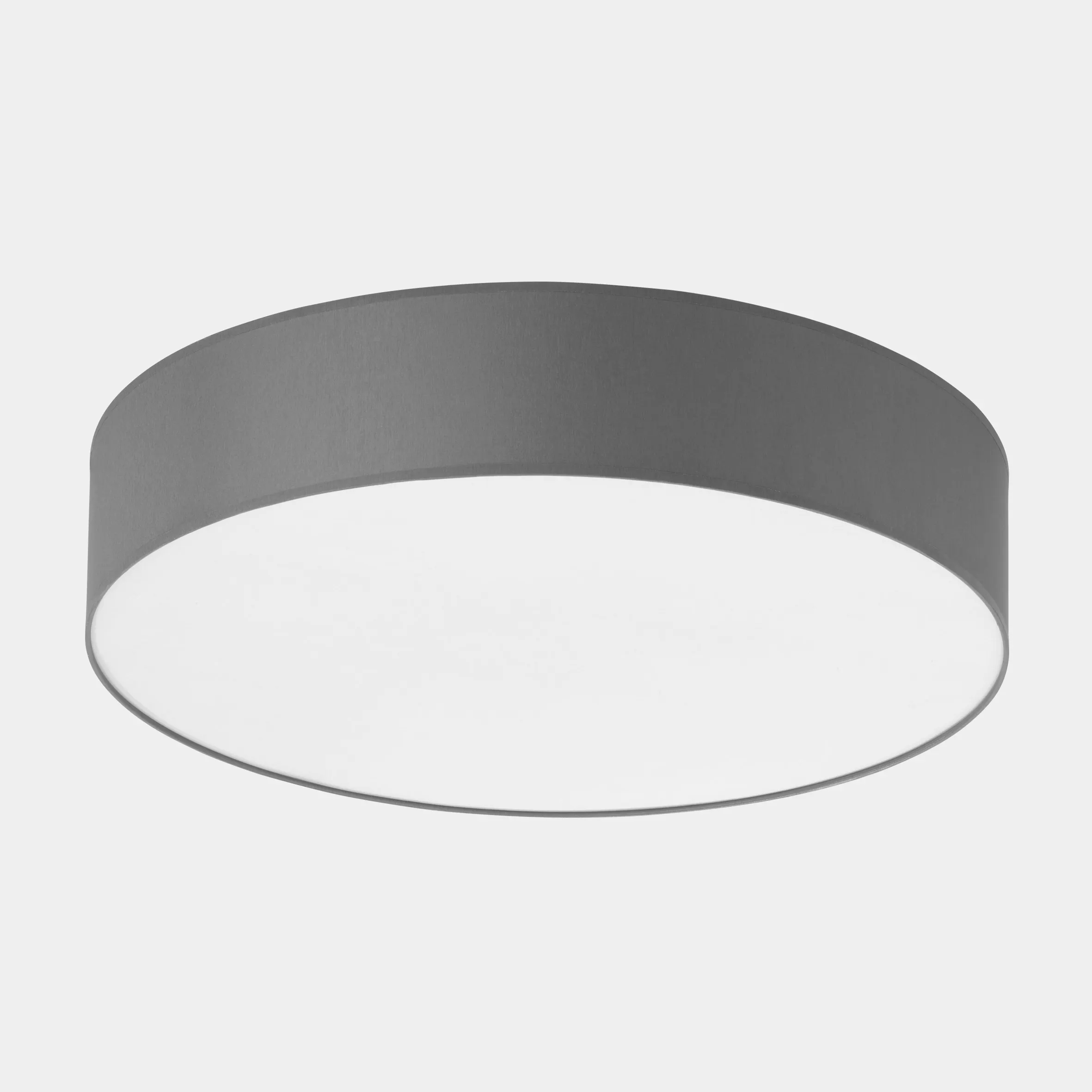 Lampa sufitowa RONDO grafitowa z białym kloszem okrągła 60x15cm