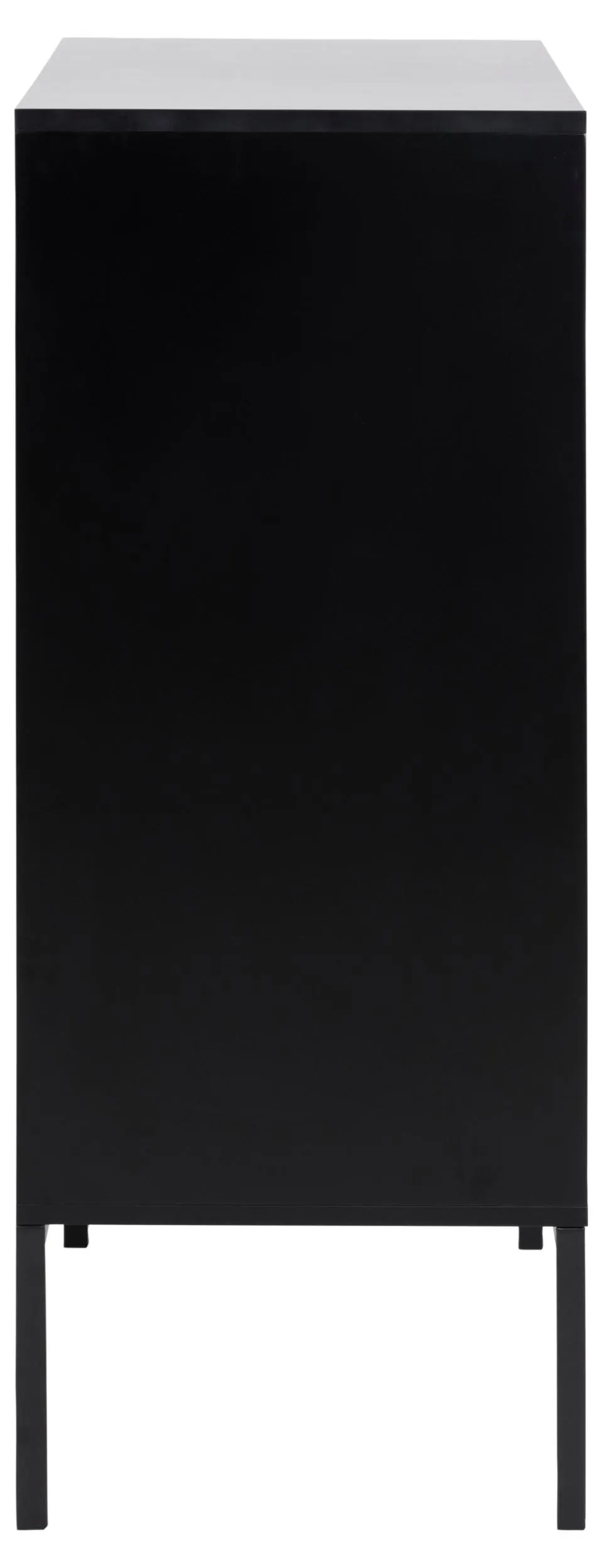 Komoda 3-drzwiowa z 2 szufladami MOODY 80x40x103 Naturalny, Czarny - 0000083431