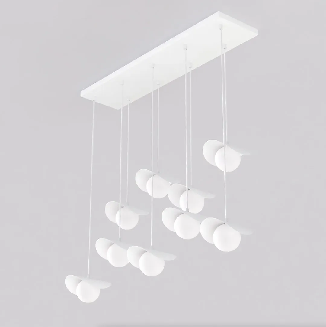 Lampa wisząca metalowa RITUAL 9 biała - 1584/9