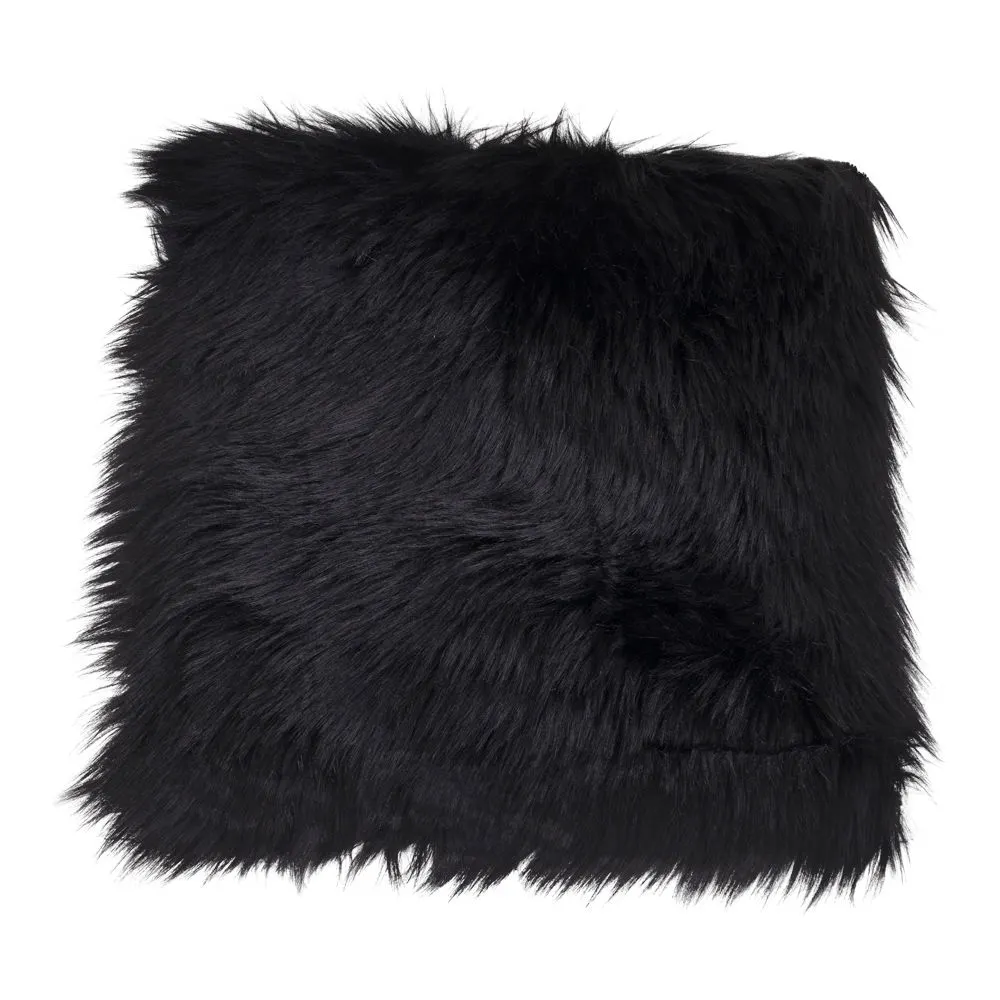 Siedzisko ze skóry jagnięcej sztuczne LAMBSKIN 40x40 cm czarny