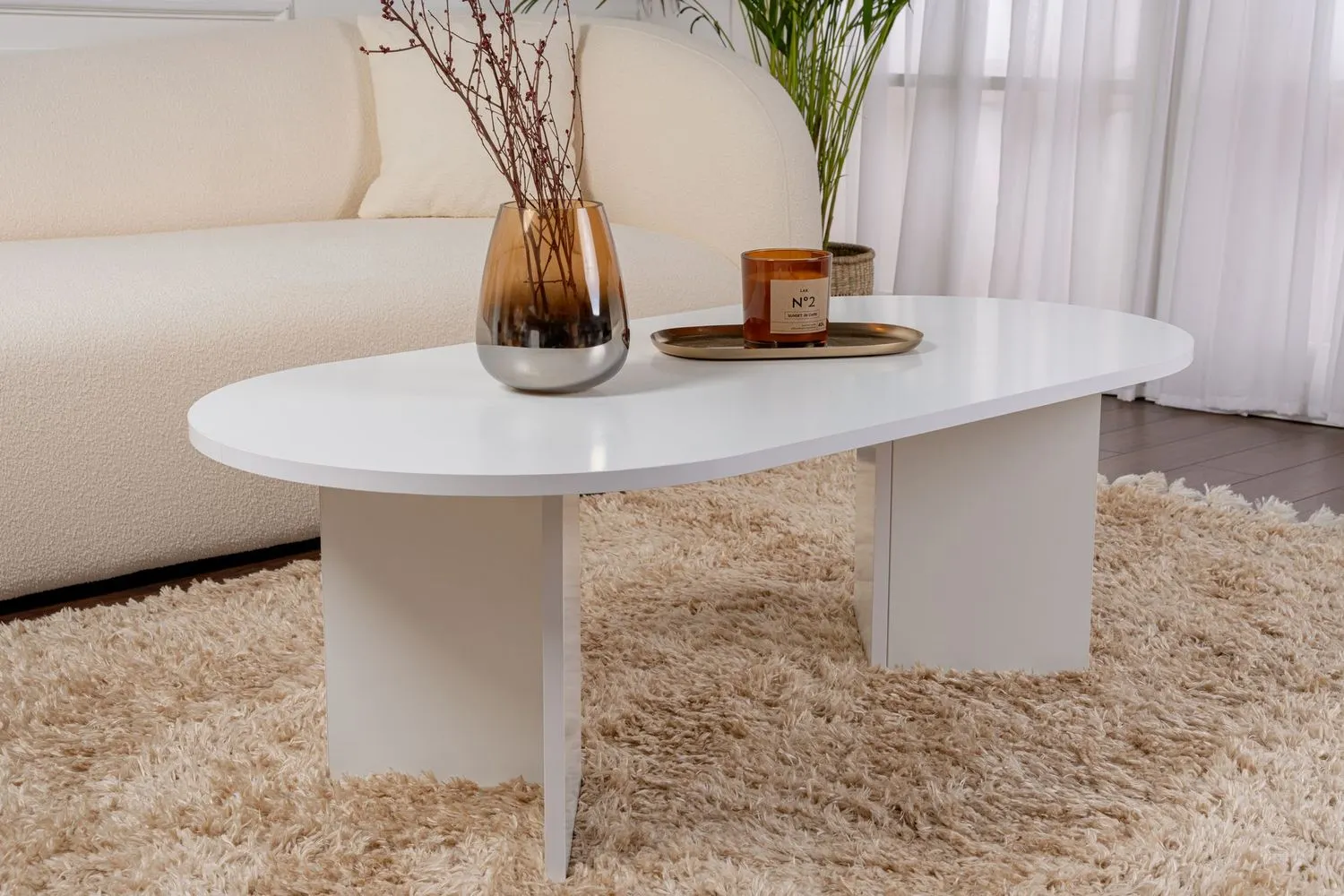 Stolik kawowy SABLE 60x120 biały