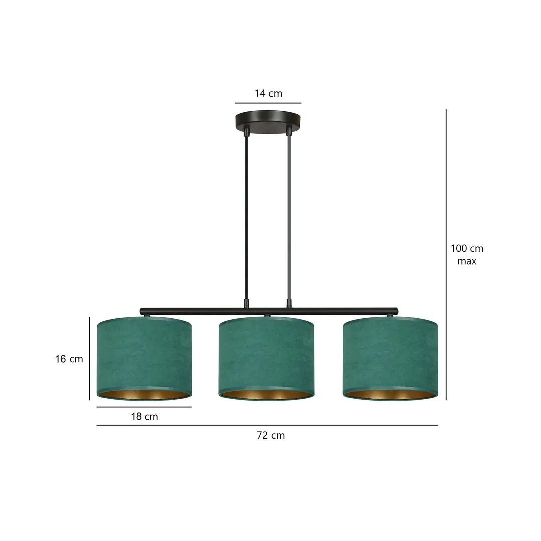 Lampa wisząca HILDE Czarny 1051/3 - 1051/3