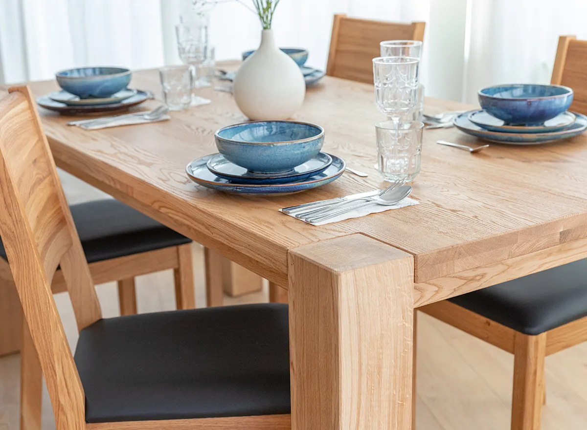 Stół dębowy do jadalni SIENA 200x100 - dąb olejowany - SIENA100X200