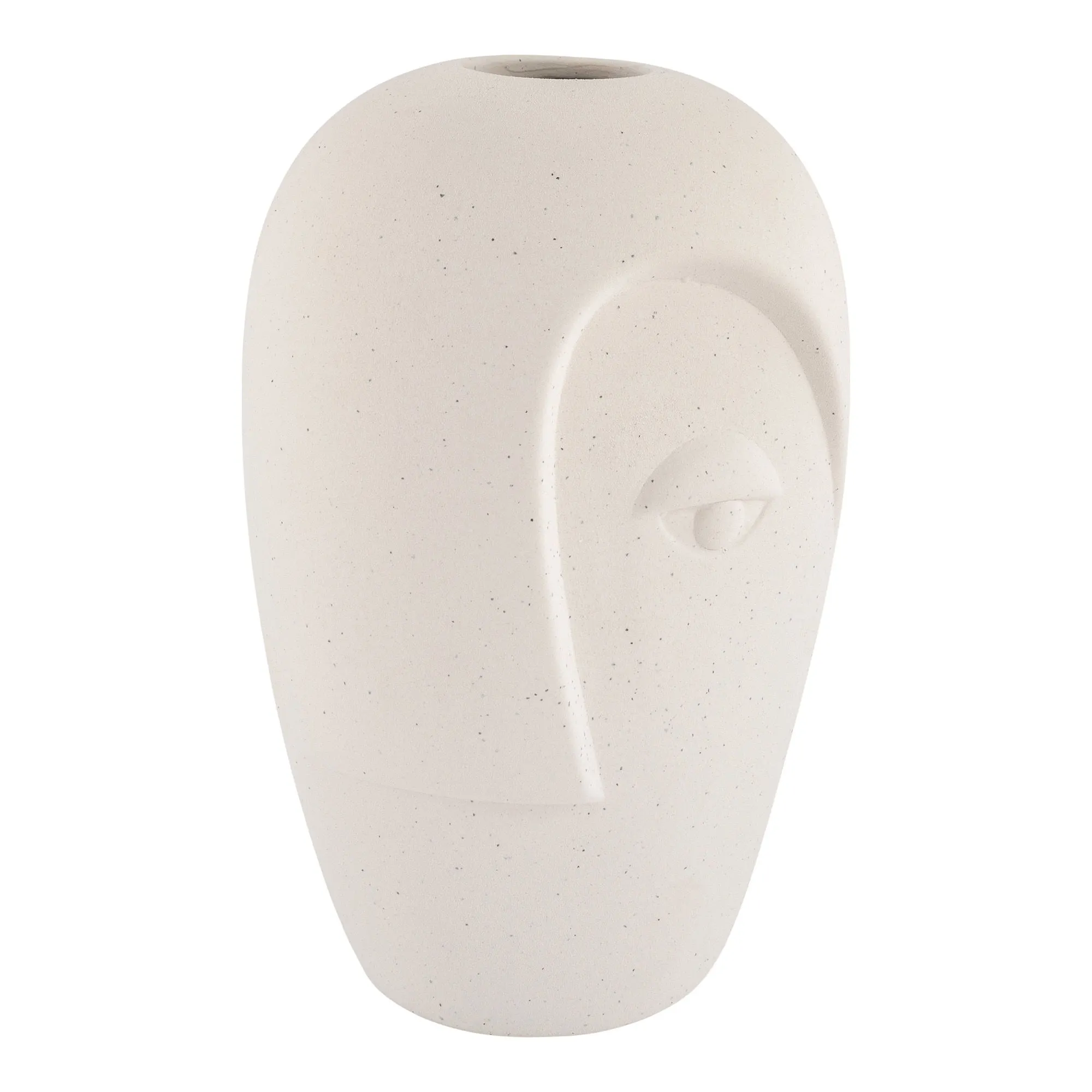 Wazon ceramiczny VASE 12x13x19 cm piaskowy - 4441707