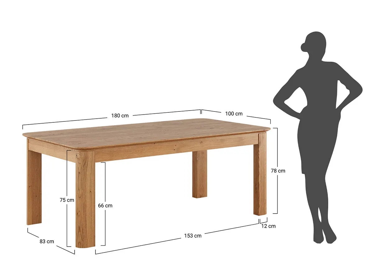 Stół drewniany DIVISIONE 100x180 dąb olejowany - ZIDIV15