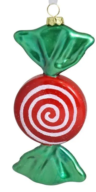 Bombka plastikowa CUKIEREK mały 8350 czerwono-zielony Bombka plastikowa CUKIEREK mały 8350 czerwono-zielony