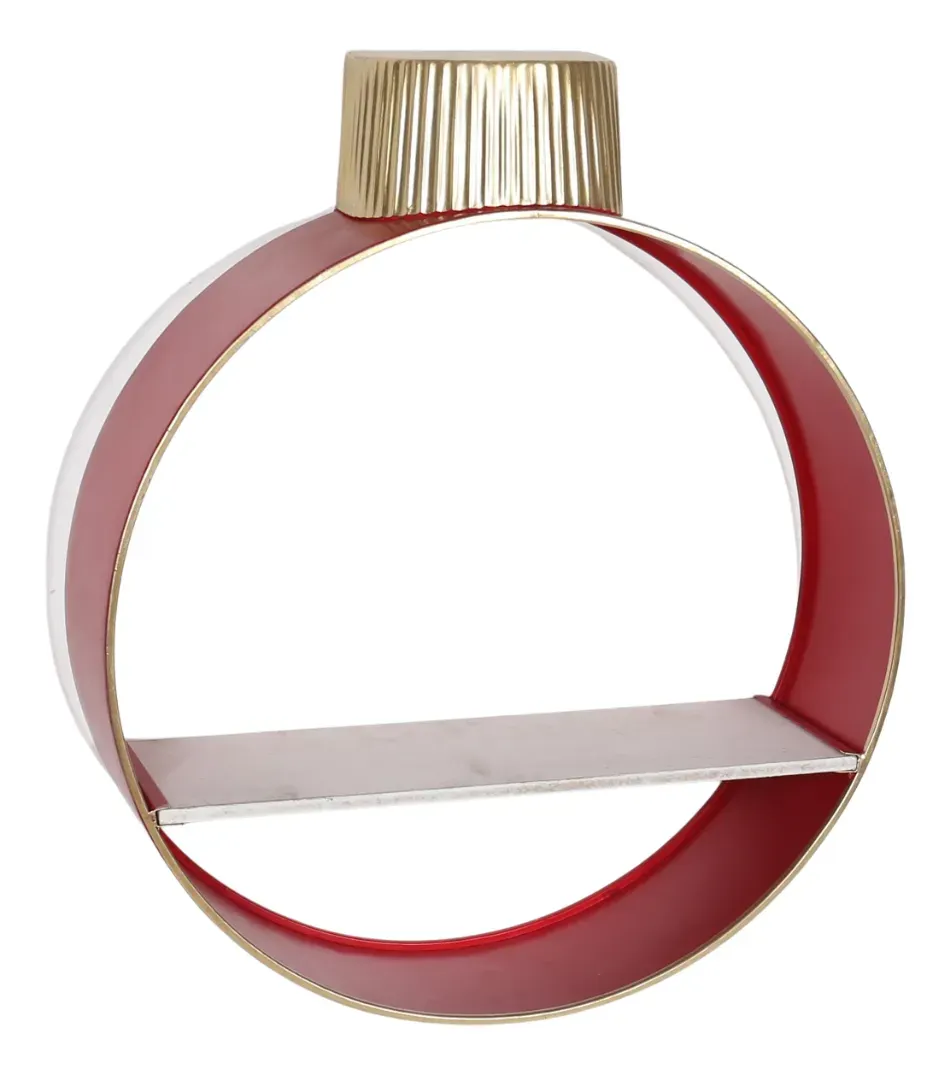 Stojak metalowy z półką BOMBKA 50x59 czerwono-złota Stojak metalowy z półką BOMBKA 50x59 czerwono-złota