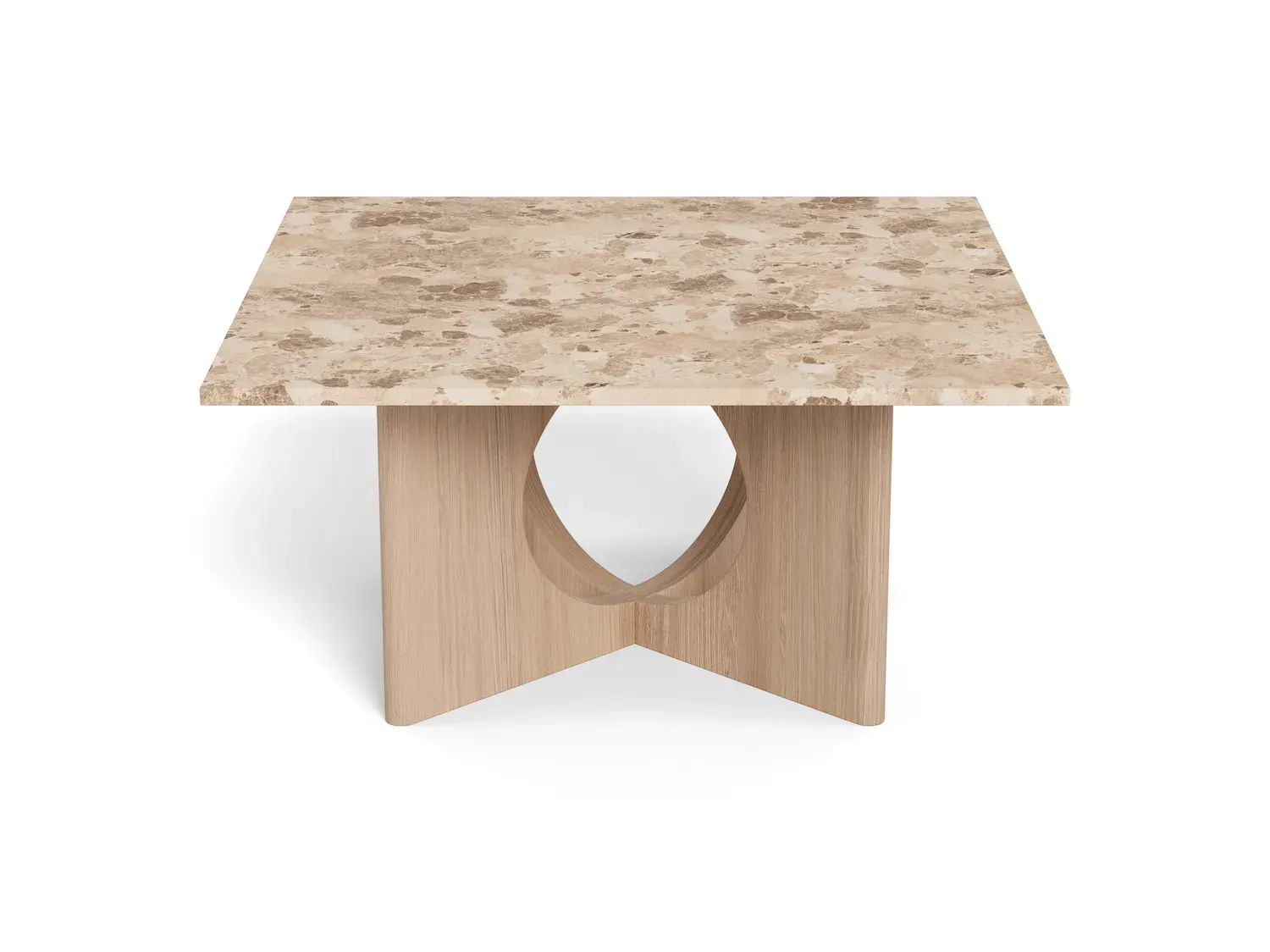 Stolik kawowy FOLEY 80 cm latte mat dąb bielony - H000025540