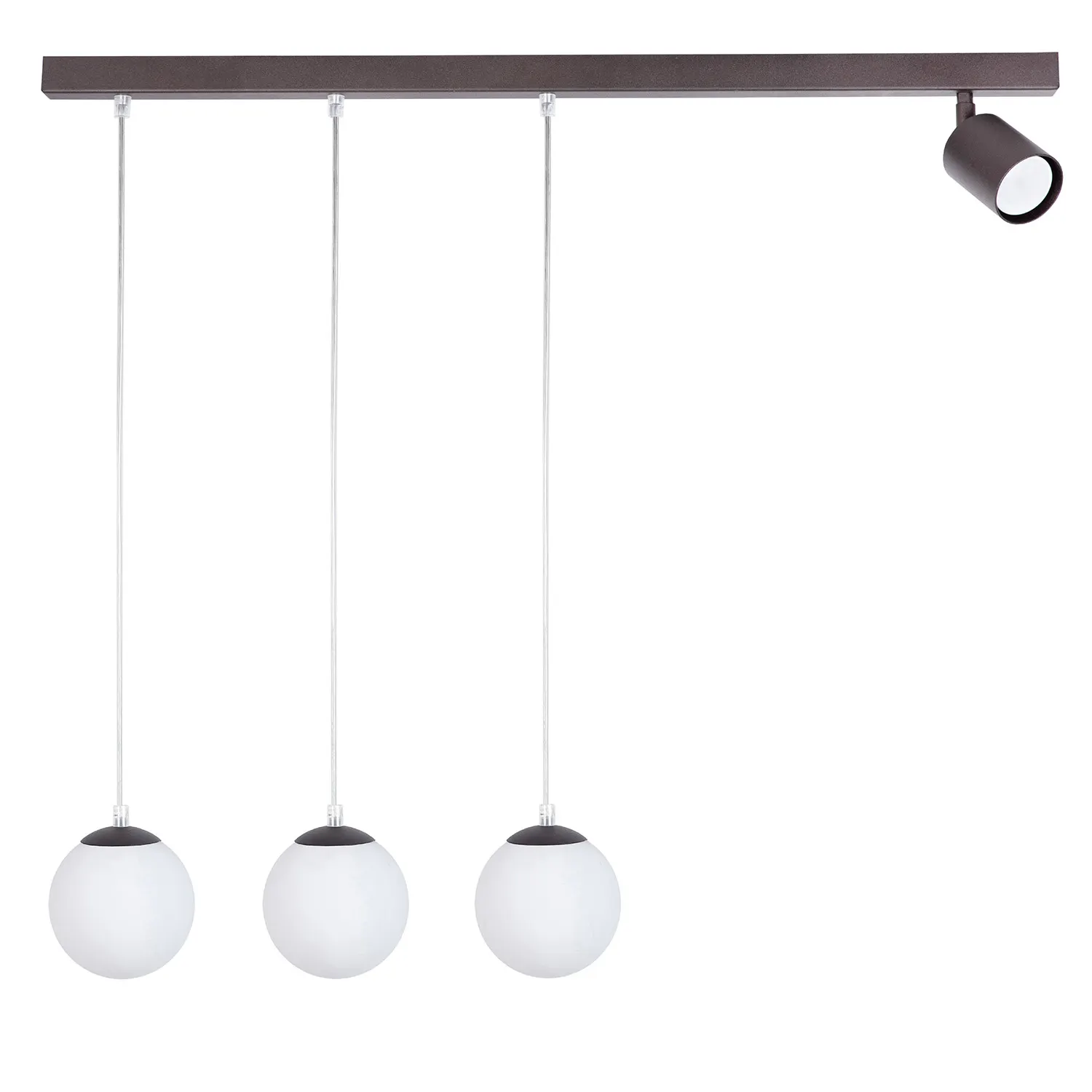 Lampa wisząca TAVIRA 3 +1 brązowa biała