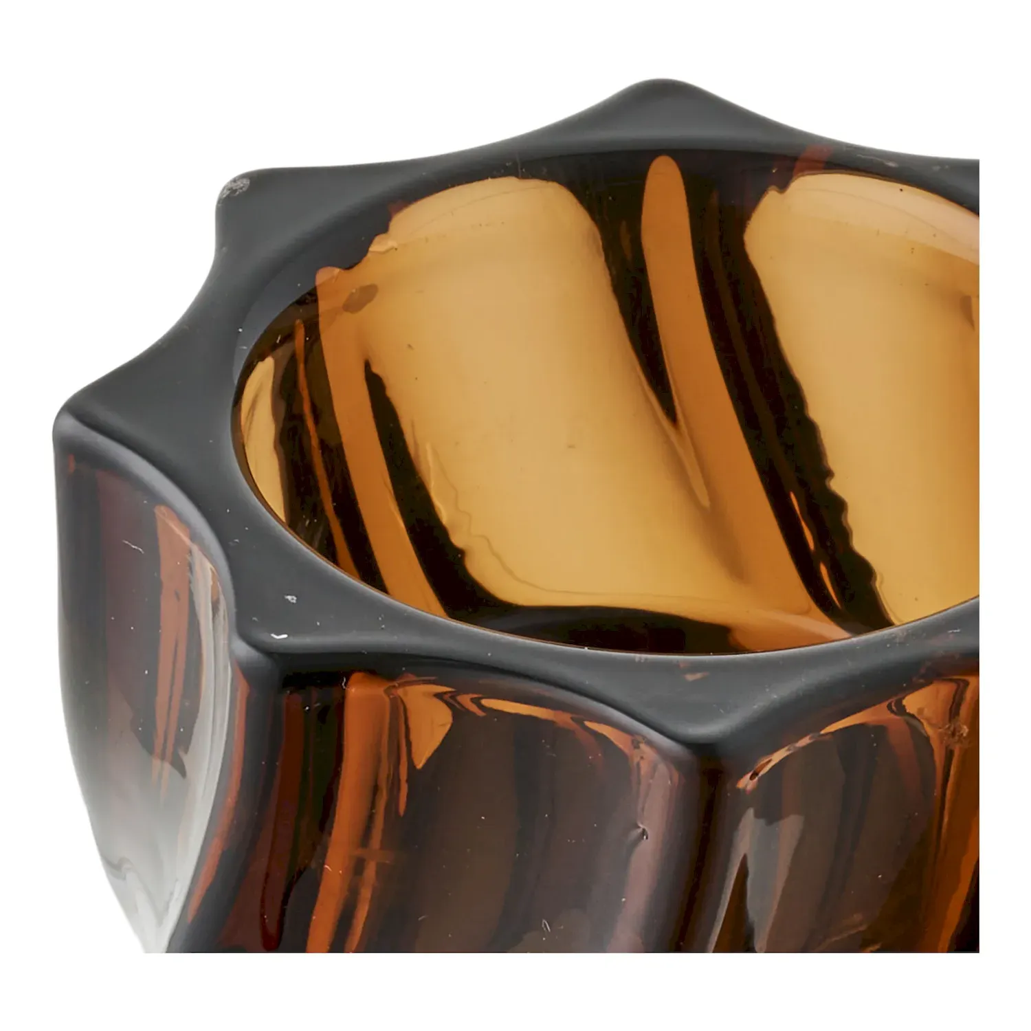 Świeczniki szklane CANDLE zestaw 2 sztuk przydymiony brąz - 4561202