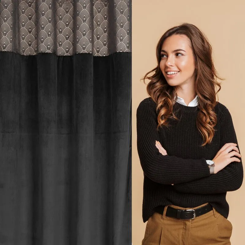 ZASŁONA GOTOWA D91 AGNES 140X250 CM CZARNY - EU_388480