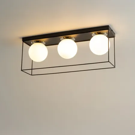 Lampa sufitowa/plafon AROMA 3 czarno-srebrny - SI_40708