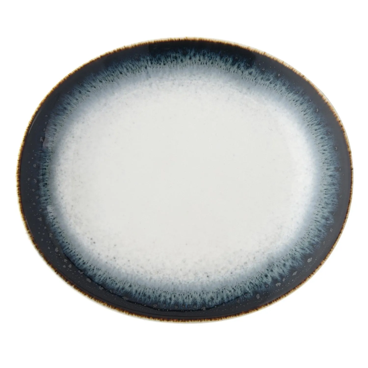 talerz, ceramiczny, granatowy, gradient, round plate