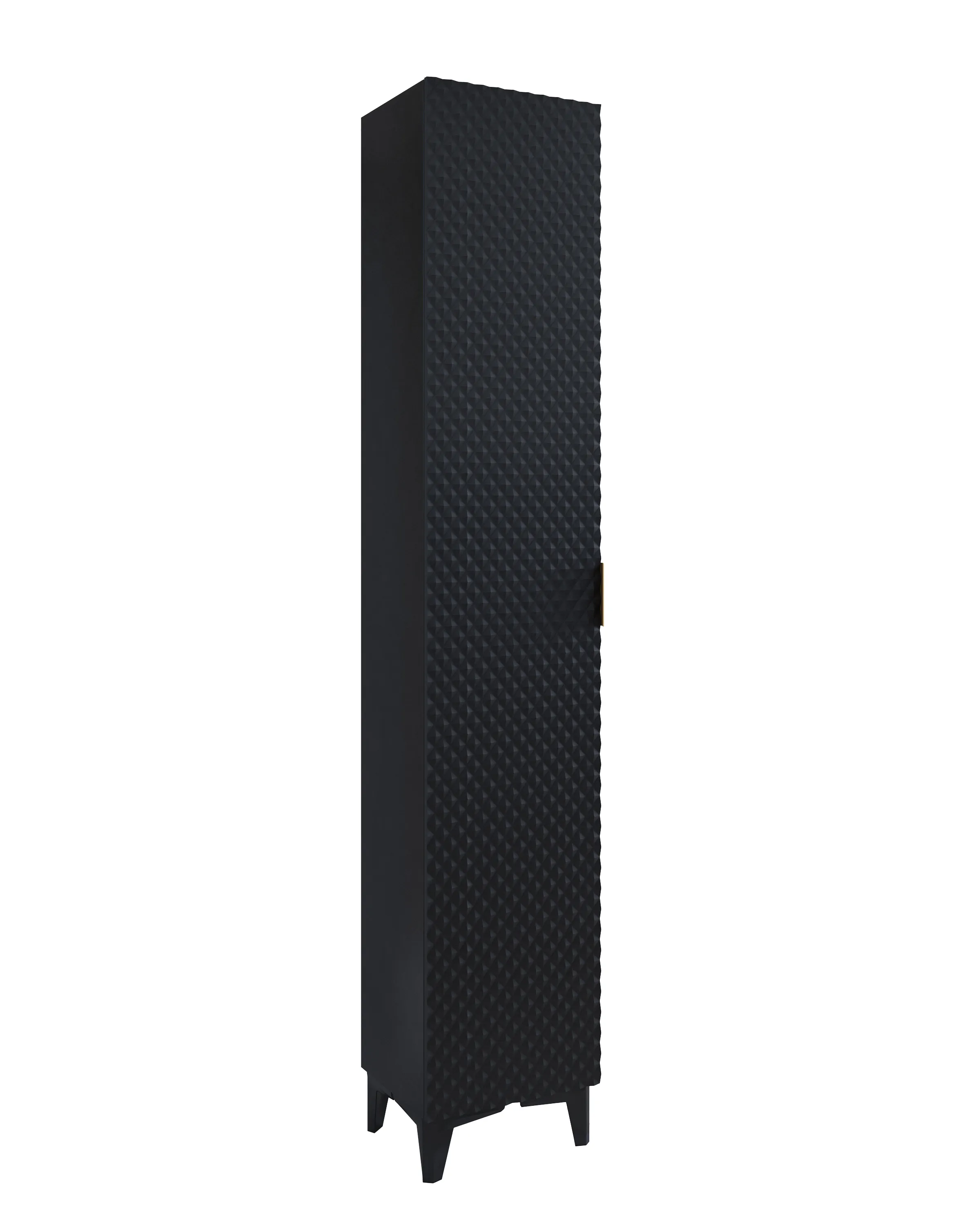 Słupek wysoki 1-drzwiowy LAURA wiszący 186 cm - czarny - 30W3NM17