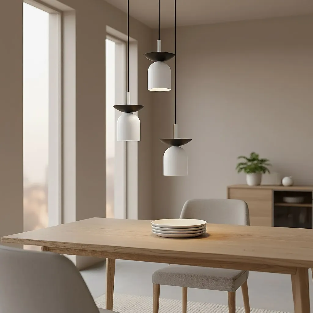 Lampa wisząca metalowa EGO 3 PREM biała — zdjęcie 4
