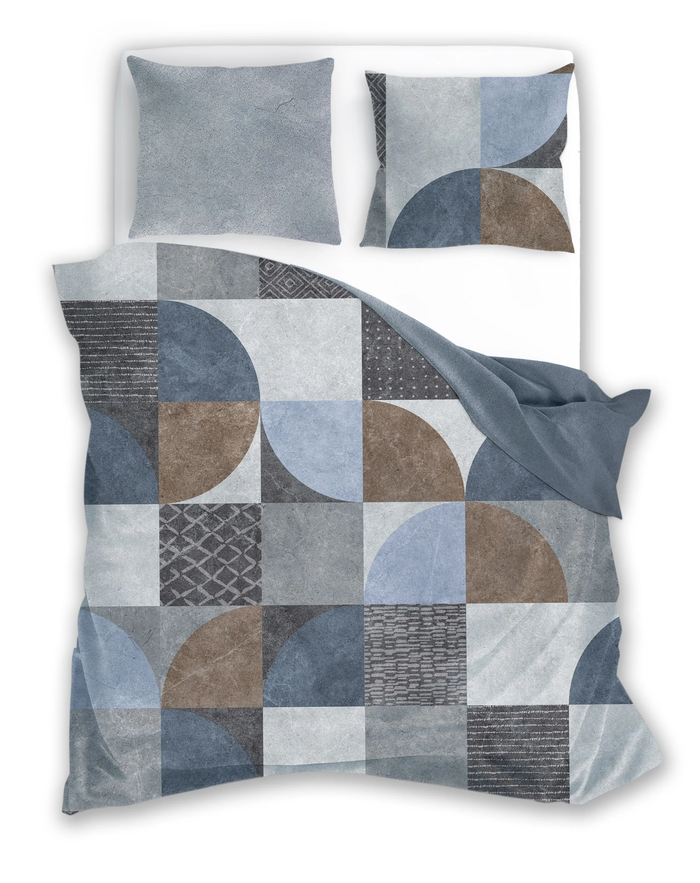 Pościel komplet NOBILE 009 satyna bawełniana 220x200+2x70X80 fotoprint wielokolorowy Poduszka, Wystrój domu, Koc, Kołdra