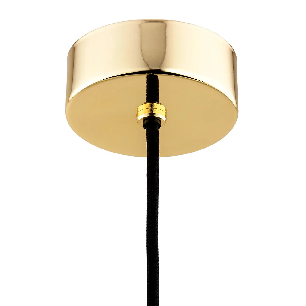 Lampa wisząca PASADENA biała mosiądz czarny przewód 102x12cm - 8004