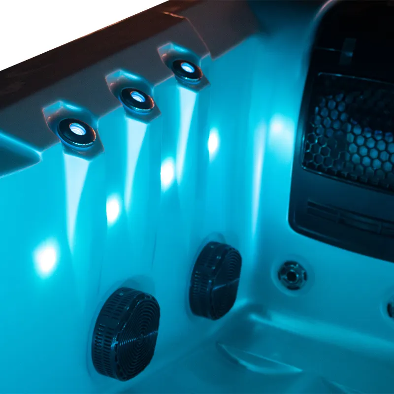 Jacuzzi ogrodowe 2-os. z hydromasażem SPA-749 200x135 cm biały/brązowy - HS_SPA749-3284