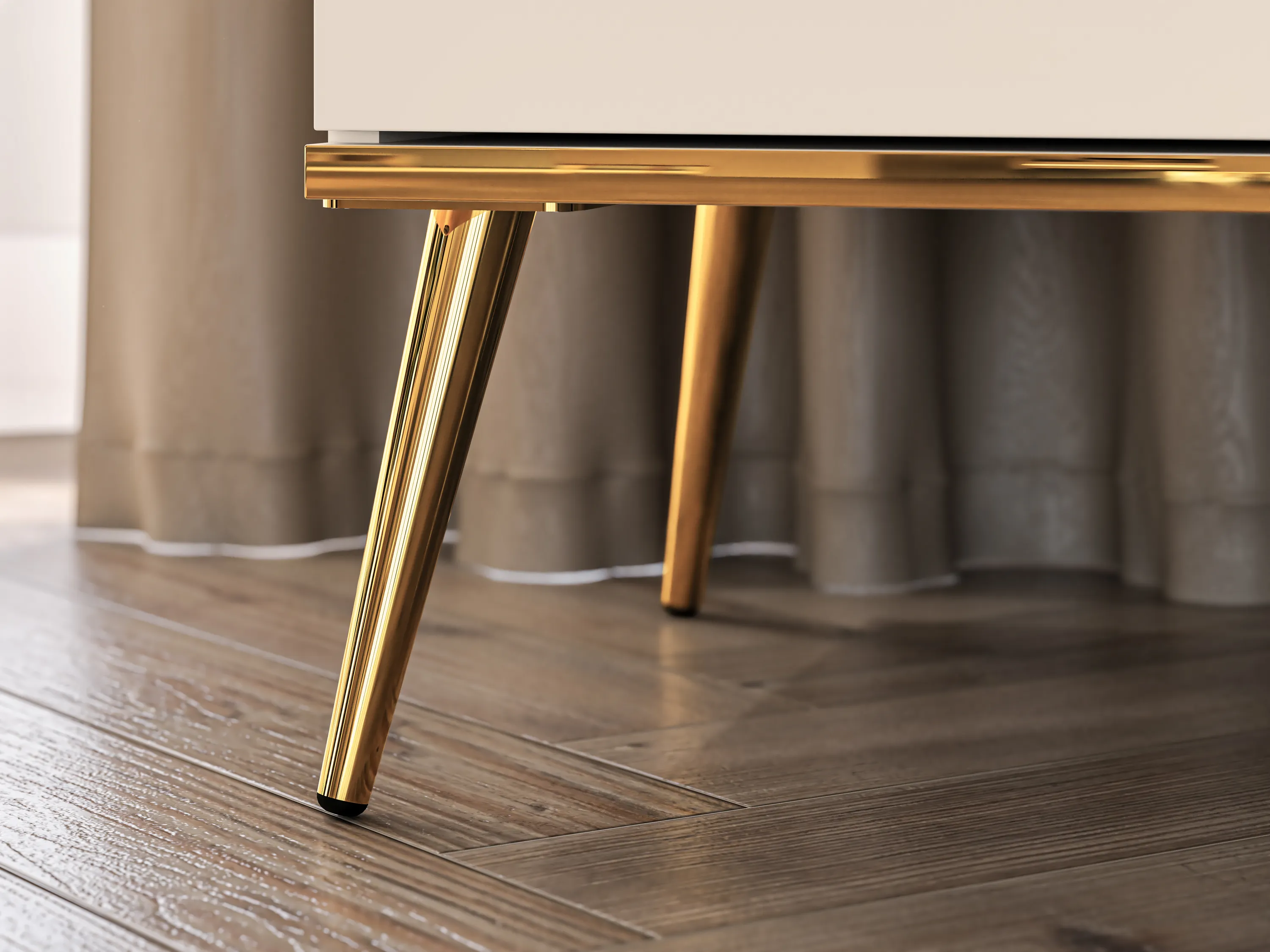 Witryna 2-drzwiowa SELGIN 01 kaszmirowy, złoty - 1SELG01-001