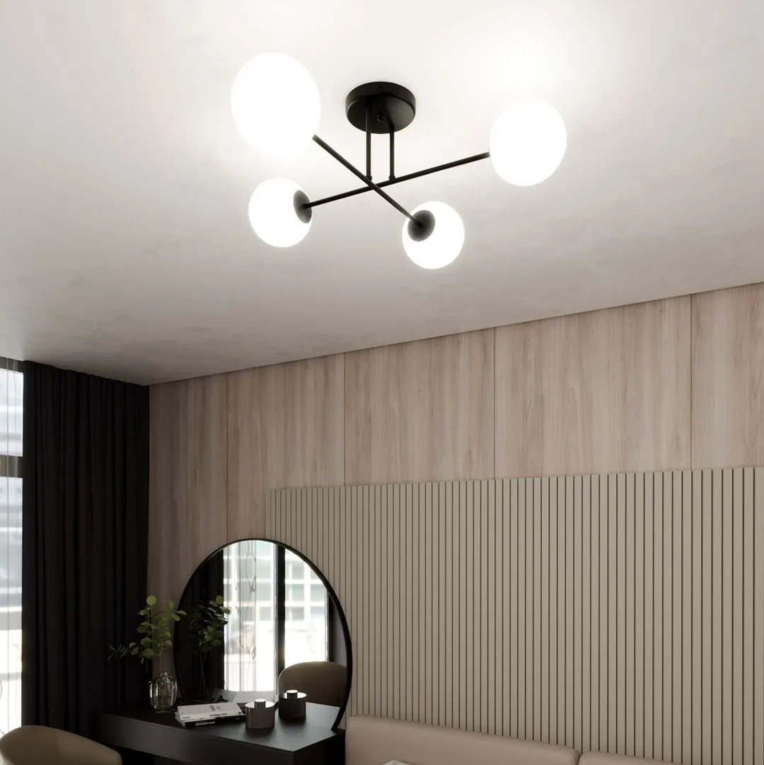 Lampa sufitowa ROMA 4 czarny biały — zdjęcie 5
