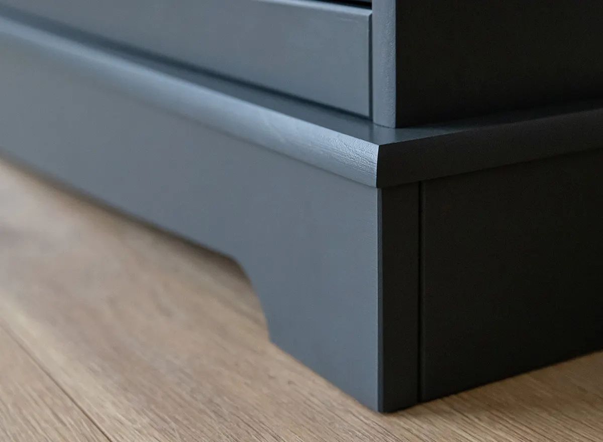 Szafka nocna z 2 szufladami BELLUNO ELEGANTE grafit – dąb - PL013G/D