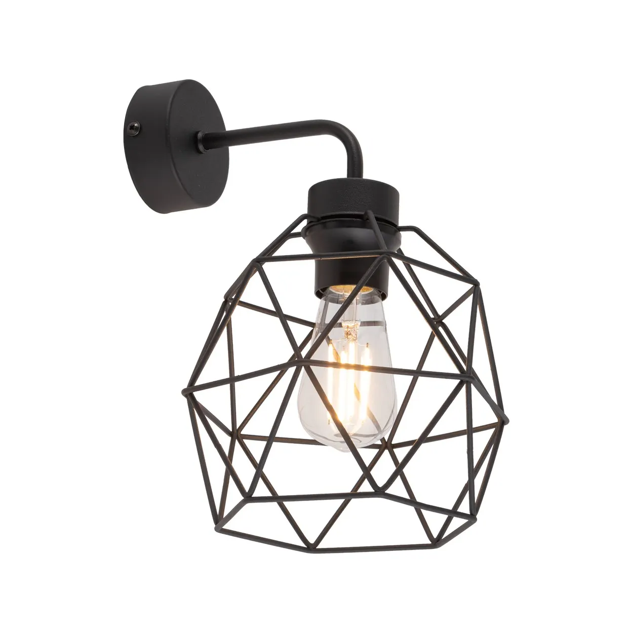 Kinkiet GALAXY czarny metalowy 28x23x19cm - TK_4560