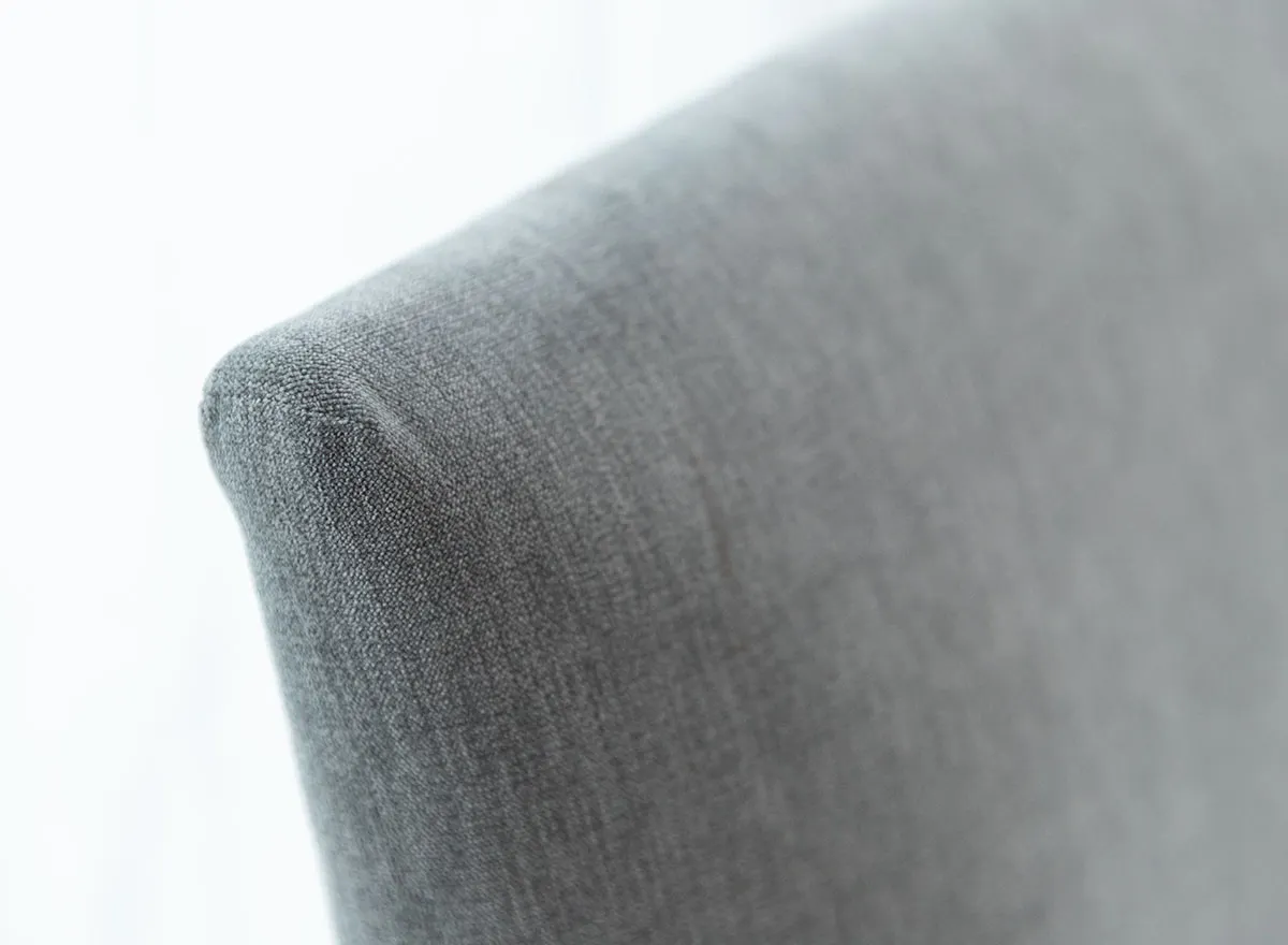 Łóżko dębowe z tapicerowanym zagłówkiem CADI Dębowy Sen 160x200 dąb olejowany szary - ZICAD_160