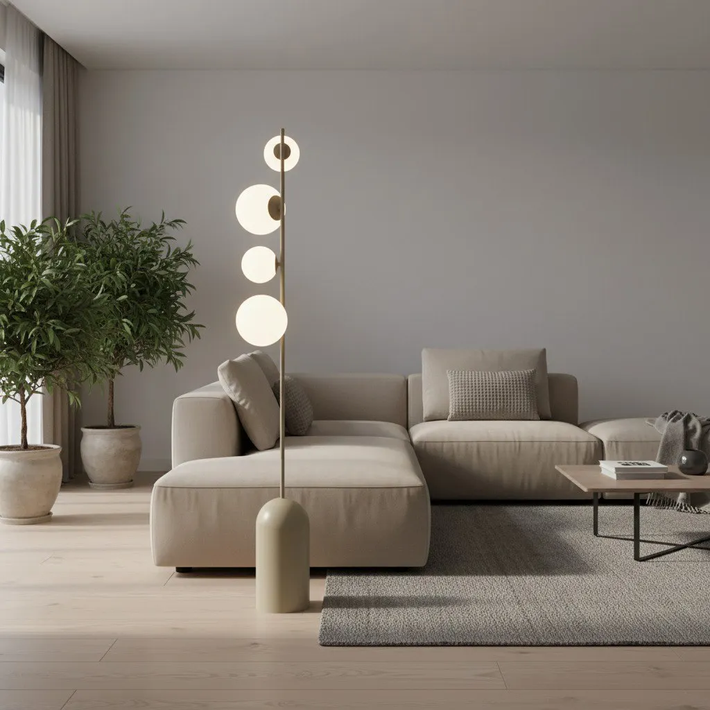 sofa, lounge, lampa, lampa stojąca, salon